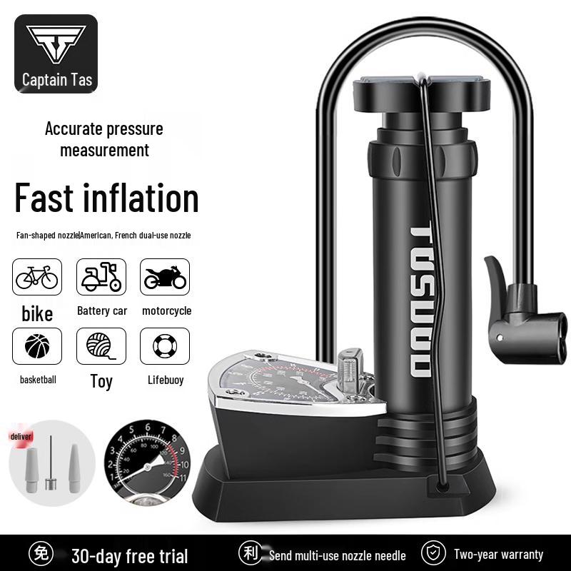 Universal High-Pressure Foot Pump for Bicycles, Cars, Motorcycles, and Sports Equipment