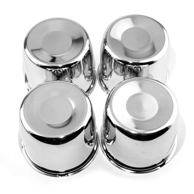 4pcs Center Cap Wheel Hub Cap for Truck Trailer Wheel Outer Diameter Height Carbon Steel Push-Through Rim, 108mm, 93mm, Chrome,
