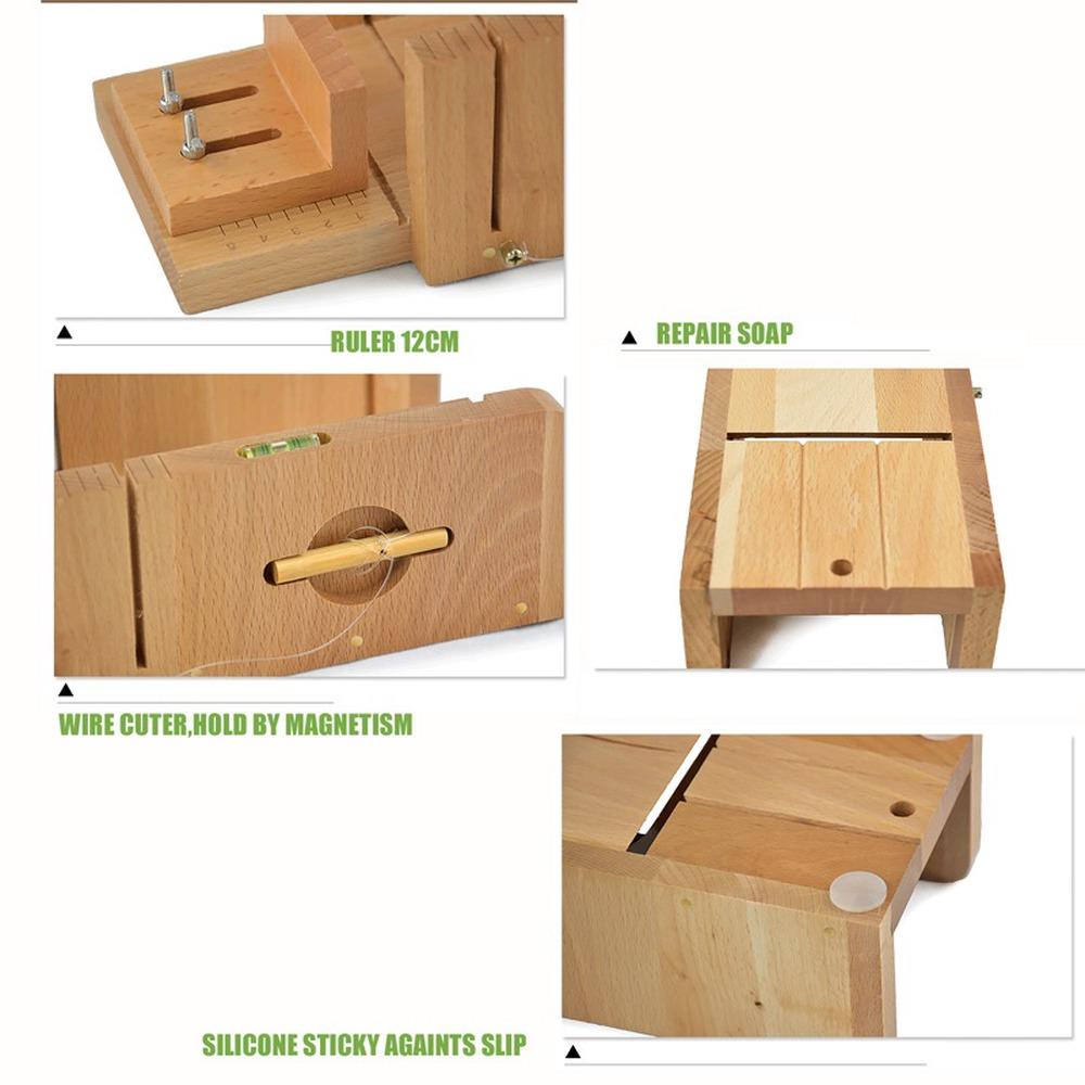 Pine Wood Soap Cutter Box Accurate Wire Cutting Adjustable Front Board Handmade Soap Maker Cutting Slicer Tool Kits