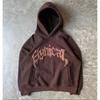 Unisex Dark Gothic Punk Graphic Print Pullover Hoodie Long Sleeve Loose Streetwear Sweatshirt For Men Women