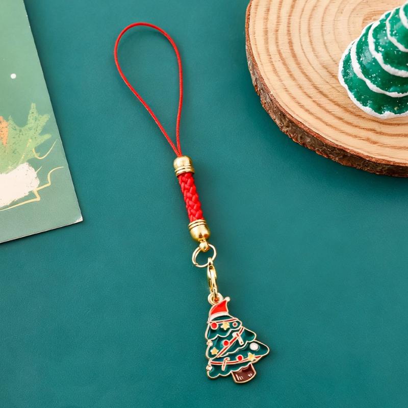 

Мультяшний Різдвяний Металевий Брелок Милий Санта Клаус Сніговик Гірлянда Підвіска Прикраса для Рюкзака Подарунок на Рік