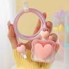 Cute 3D Heart Wavy Edge Charger Protector Set Wear Resistant Anti-Bend Cable Protector for Phone Charger Cords Office Use