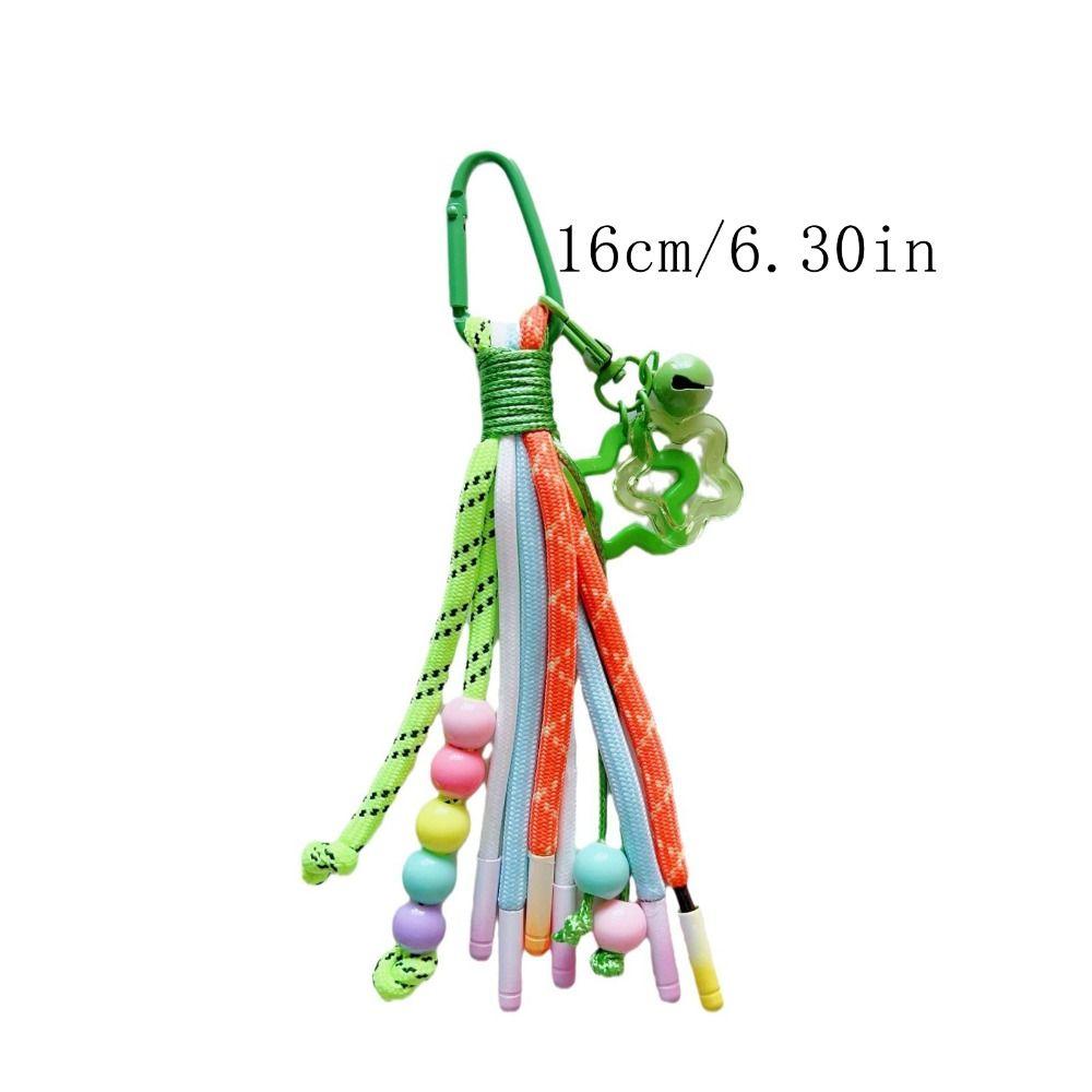 Dopamine Bohemian Tassel Pendant Colorful Ethnic Style Pendant Braid Rope Bag Charms  Bag Hanging
