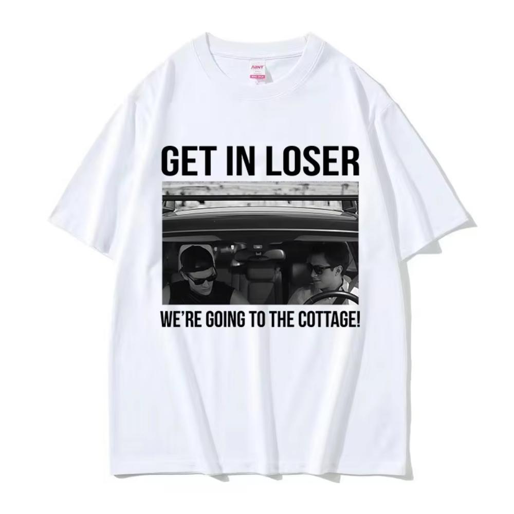 Heated Rivalry Get in Loser Were Going To The Cottage Graphic T Shirt Mens Vintage Male Cotton Short Sleeve Tshirt Streetwear