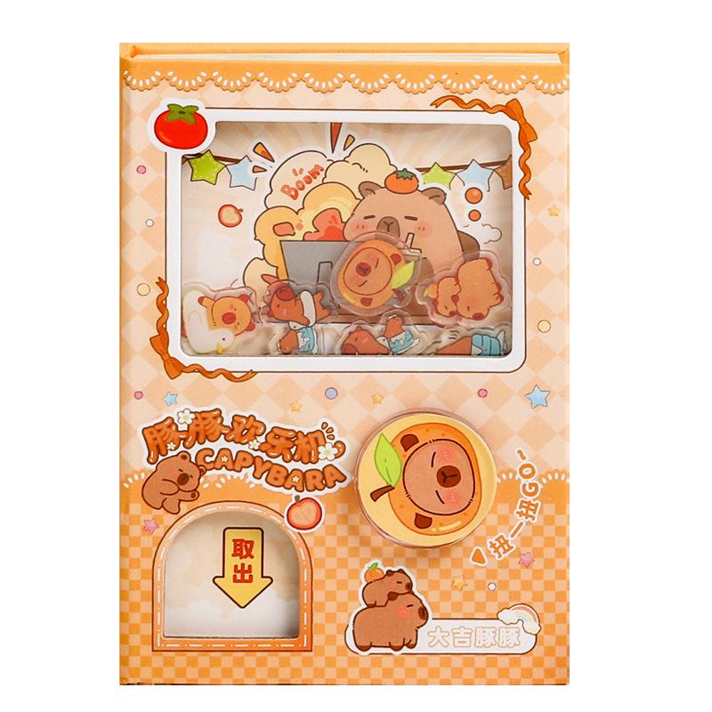 Mahines Zápisník Kapybara Shake Zápisník Zajímavá Dekomprese Přenosný Barevný Vnitřní List Zápisník