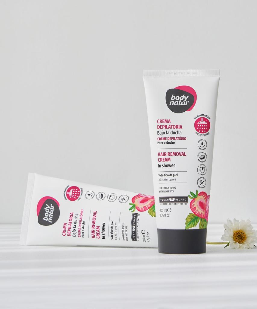 In-shower red fruit hair removal cream