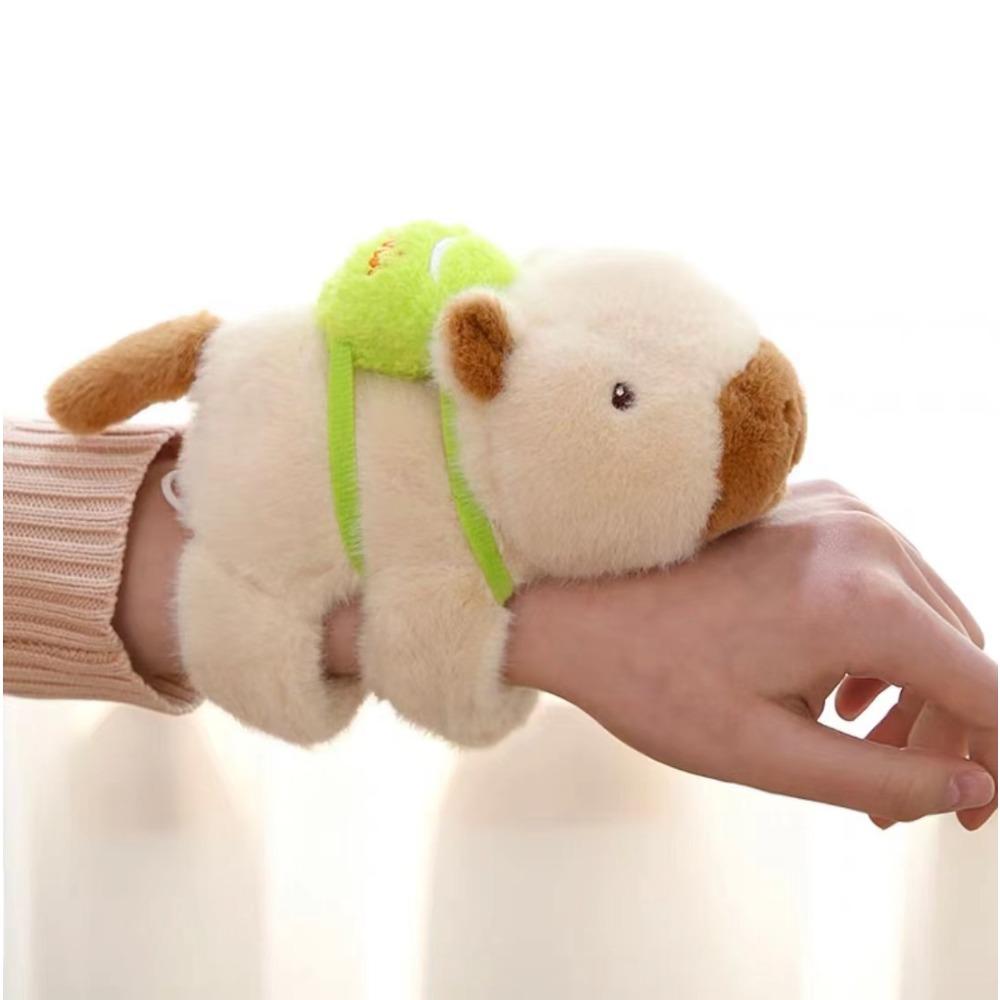 New Kapibara snapping circle capybara doll bracelet doll plush toy girl doll children's small pendant
