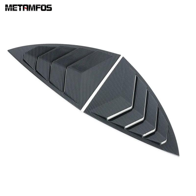 Rear Window Louver Shutter Spoiler For Tesla Model Y - 2024 2025 Carbon Fiber Side Vent Cover Trim Exterior Accessories