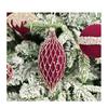 10-pack Christmas Ball Pendants, Special-shaped Flocking Painted Balls, Christmas Party Venue Decorations