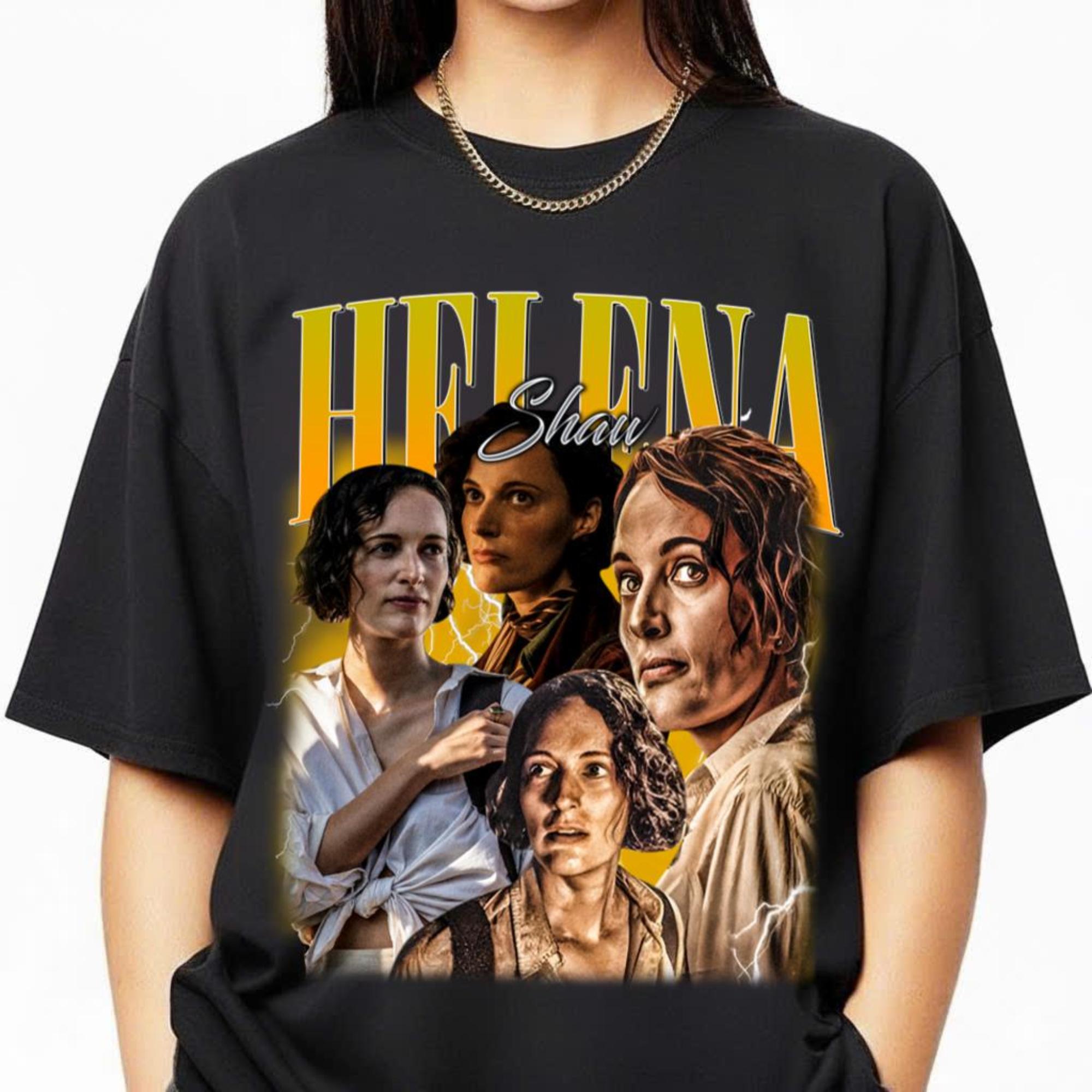 

Helena Shaw Vintage Printed Womens Tshirt SpringSummer Fashion Trend Pure Cotton Top Neutral Short Sleeve Tshirt S