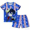 Adults and Children Transform Into Demon Slayer Corps!Demon Slayer 3D PrintedT-shirt and Shorts Two-piece Set,loungewear,pajamas