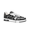 Lv Trainer Sneakers Monogram Textile Black