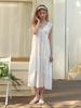 Liel Rosehip Dot-Chiffon Dress (White)