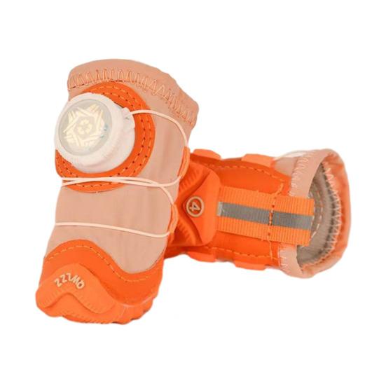 2Pcs Waterproof Pet Shoes All-Terrain Dog Shoes with Non-Slip Soles And Dial Adjustment Protective Dog Boots for Snow Rainy Days Hot Pavement Hiking
