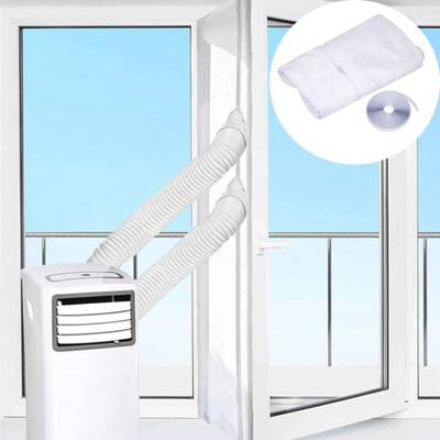 Plakbare Snelle Draagbare Airconditioner Afdichting Met Rits Flexibele Doek Afdichtingsplaat Raamrooster Kit