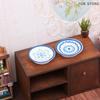 5Pcs 1:12 Simulation White Blue Porcelain Plates Kitchen Decoration Dollhouse Accessories Pretend Play Toy