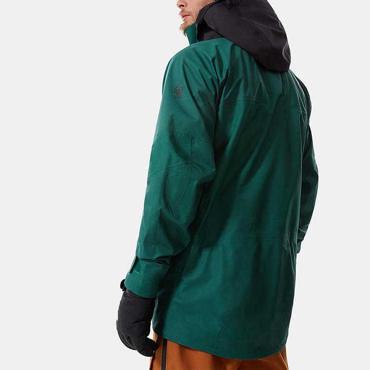 THE NORTH FACE Windbreaker Jackets Men's Green Hooded Moderate Straight Fit NF0A4QXP-S9W