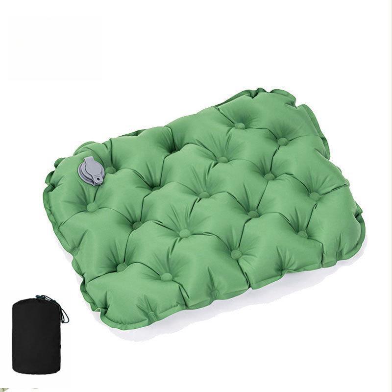 

Ультра-удобная надувная подушка для сиденья - портативная и легкая подушка для кемпинга, пеших прогулок, скалолазания, занятий спортом на открытом воздухе, длительная поддержка зелёный