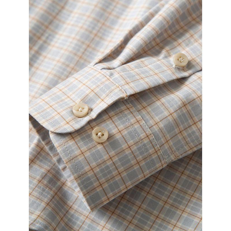 Classic Plaid with plus Size! High Count 100/Cotton Oxford Cloth Men's Lapel Casual Long sleeve Shirts Top