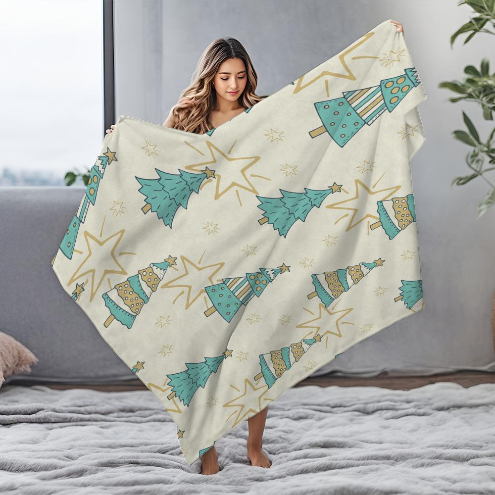 Cozy Throw Blanket Soft Warm Fuzzy Bedspread Living Room Decor Home Gift Lightweight Plush Blanket