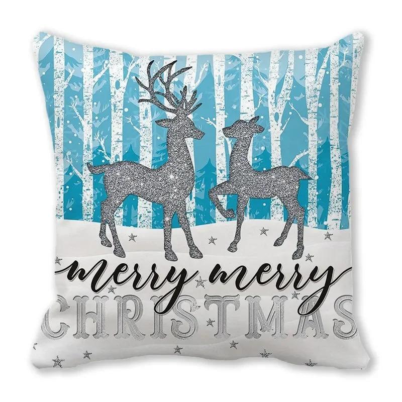 Christmas Themed Pillowcases Car Accessories Office Santa Claus Living Room Sofa Home Pillowcases