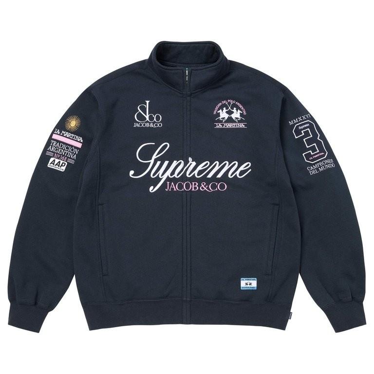 Supreme X La Martina Zip Up Sweatshirt Navy