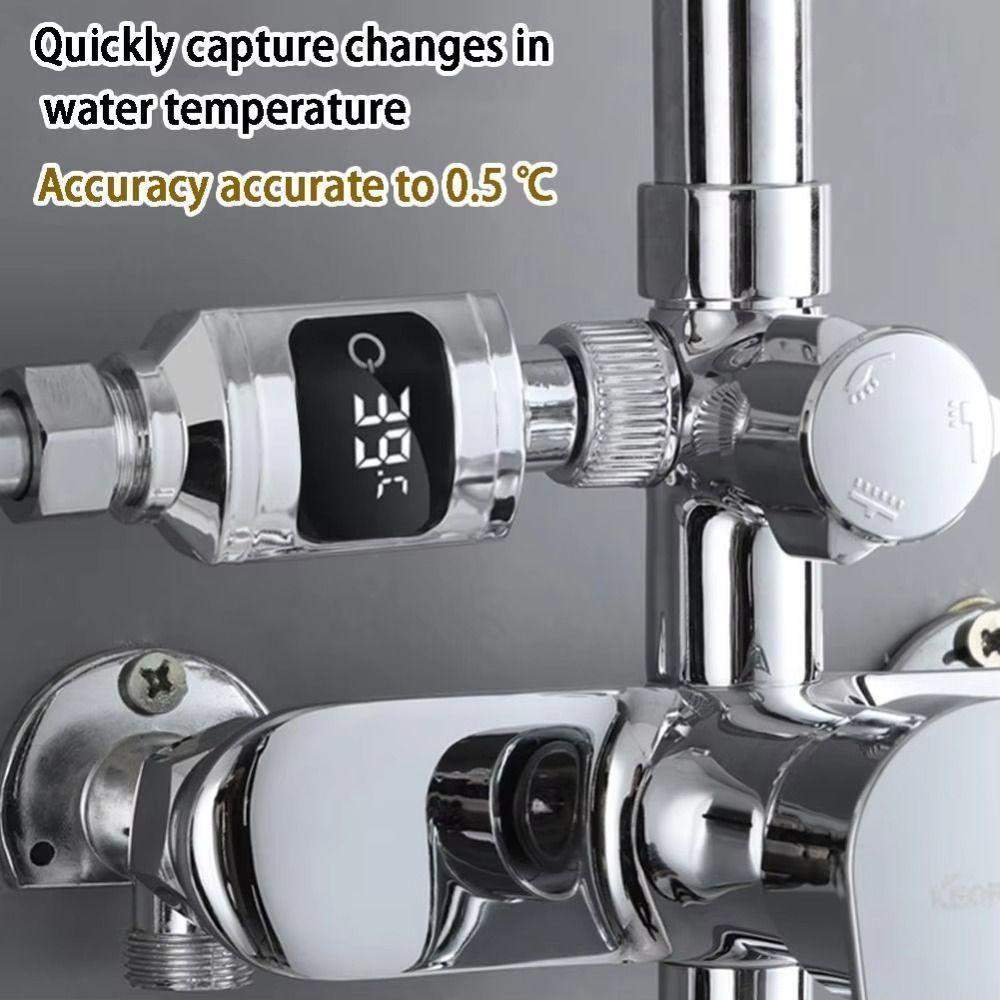 Indicator de Temperatură a Apei cu Control Tactil Măsurare Precisă Termometru de Duș Instalare Baterie