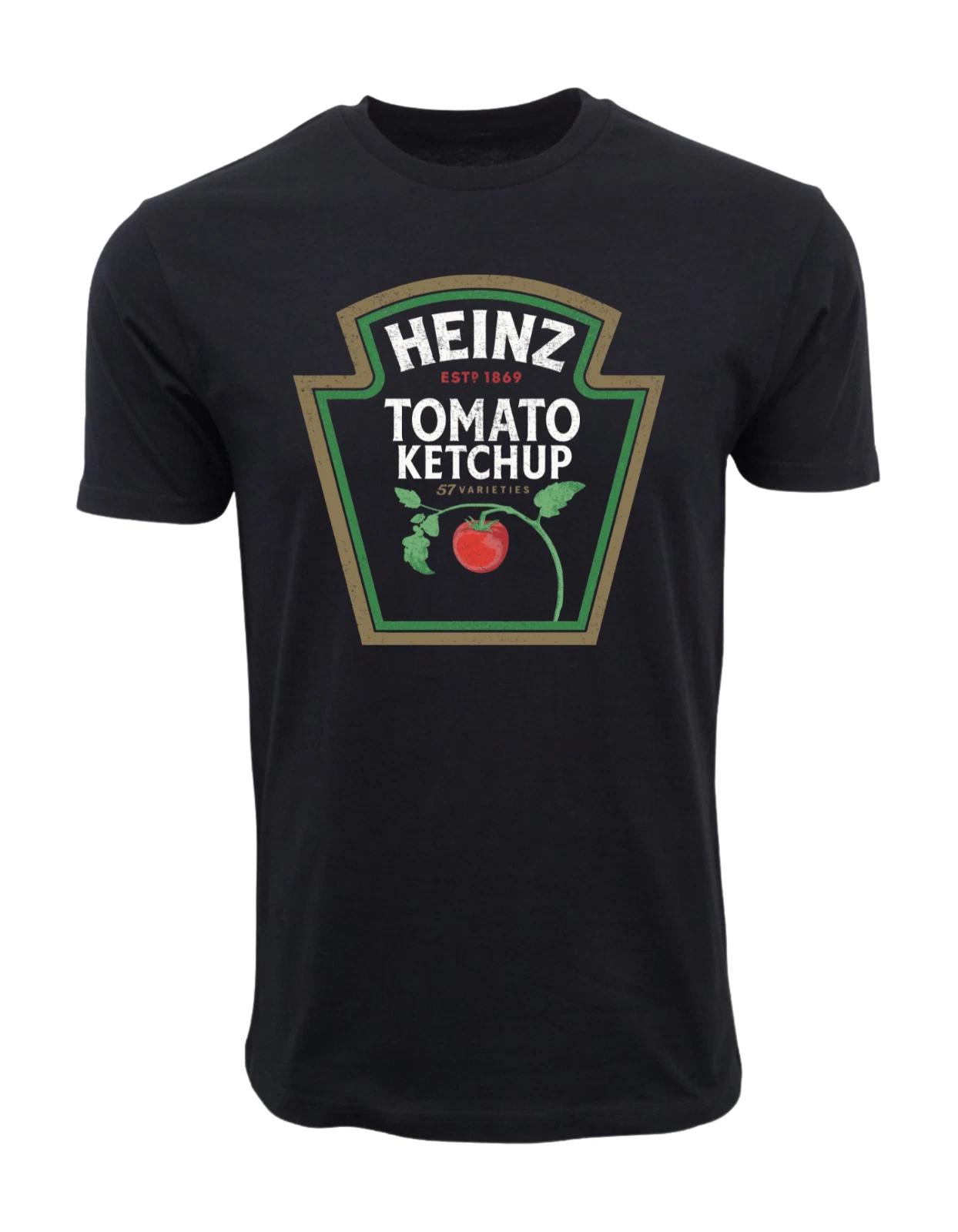 Unisex Adult Casual Graphic HEINZ TOMATO KETCHUP T SHIRT T-Shirt XL