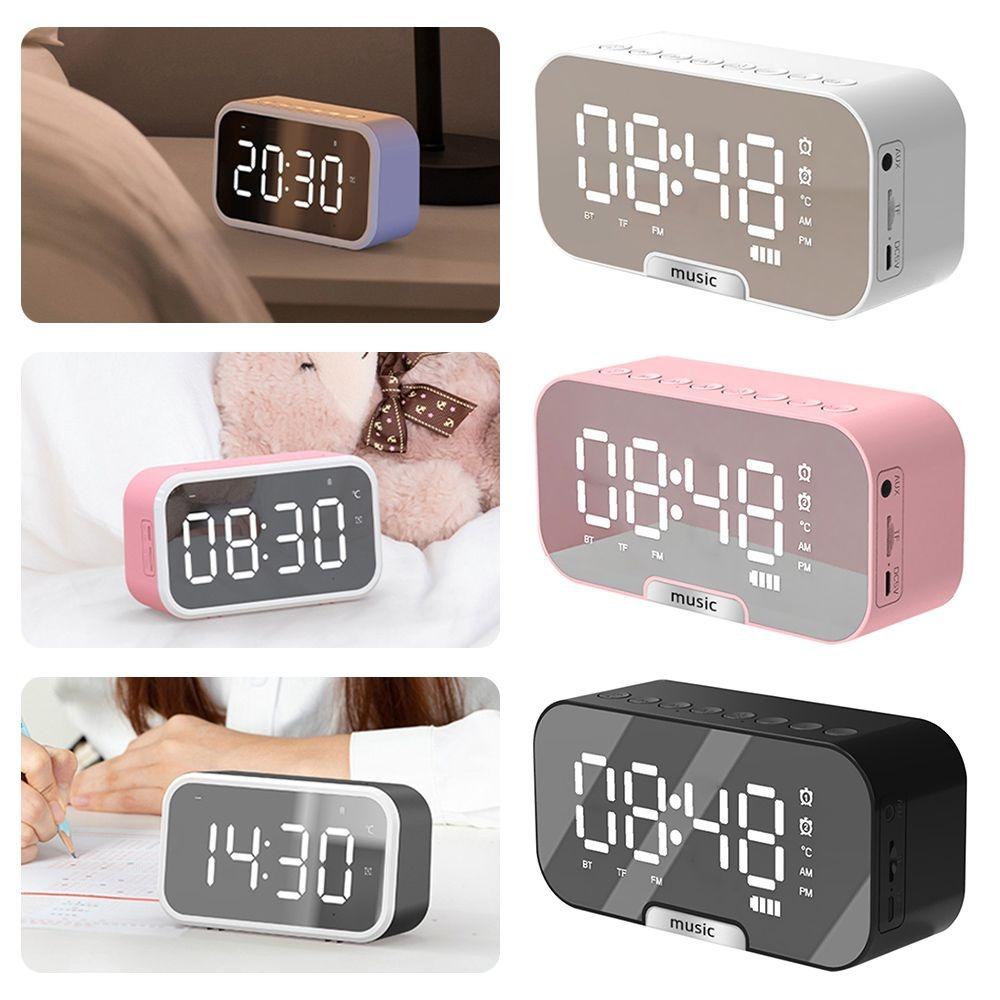 Bluetooth Wecker Großer LED-Bildschirm Anzeige Kalender Timer Bluetooth Lautsprecher Heimdekoration