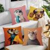 Cats Dogs Wearing Glasses Double-sided Printed Pillow Cover Short Plush Suitable Living Rooms Bedrooms Sofas Throw Cushion Cover