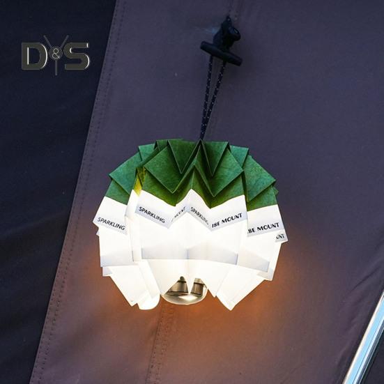 Klosz lampy z szyszki z regulowanym sznurkiem składany wodoodporny klosz do lampy kempingowej na zewnątrz zatrzaskowy wiszący pokrowiec na latarnię dekoracyjna