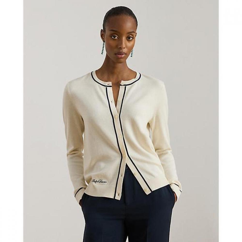 

Lauren Ralph Lauren Two Tone Cotton Modal Cardigan Wmlrswes6820886101 L