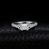 JewelryPalace 925 Silver Engagement Ring for Woman Celtic 5A CZ Simulated Diamond Ring