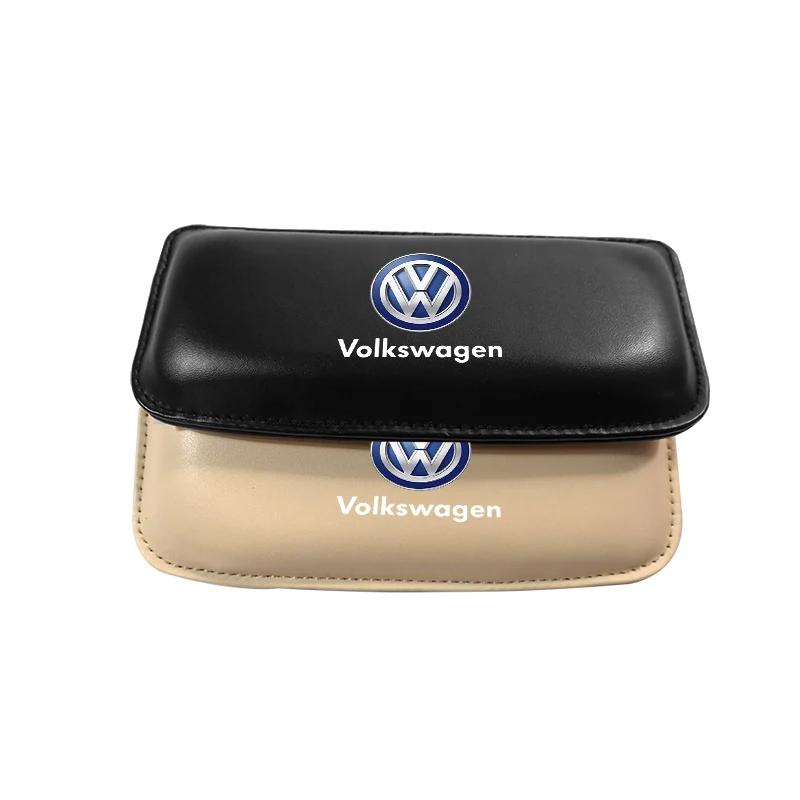 2026 Hot For Volkswagen VW 1Pc Leather Knee Pad Car Interior Pillow Comfortable Elastic Cushion For Volkswagen CC Golf 6 7 GTI T