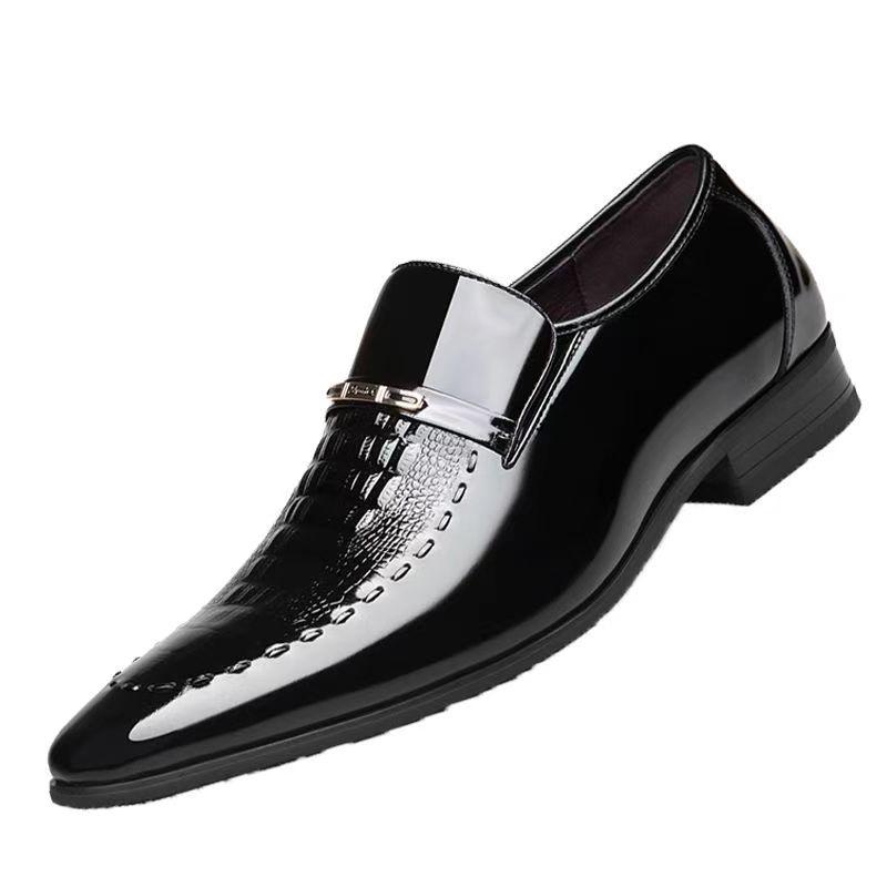 Men's Leather Shoes 2024 Autumn New Business Formal Casual Leather Shoes Pointed Breathable Plus Size Men's Shoes Wedding Shoes