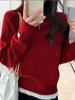 Design Pullover Knitted Sweater Top Autumn and Winter New Lazy Style Loose Versatile Soft Waxy Sweater Women