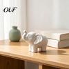 Small Resin Animal Statues Mini Elephant Figurine, Good Luck Statue Tabletop Decor, Gifts Ornament for Home Office Shelf, Housewarming Gift Decorative