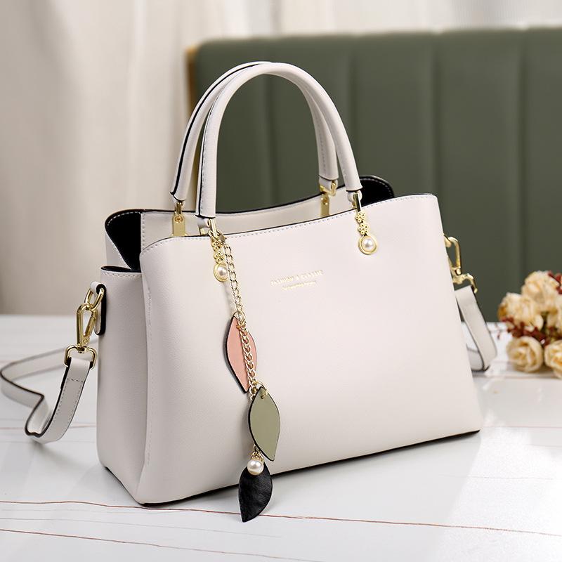 Women's Summer 2025 Luxury Soft Leather Crossbody Shoulder Bag - Elegant High-End Handbag for Moms