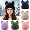 Windproof Knitted Woolen Hat Thickened Winter Bomber Hat Cute Ear Protection Hat  Winter
