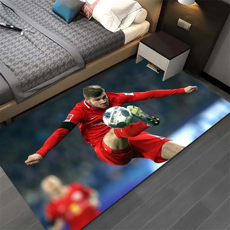 

Timo Werner Football Player Area Rug, Soccer Star Print Non-Slip Floor Carpet 40x60cm( 15x23in )