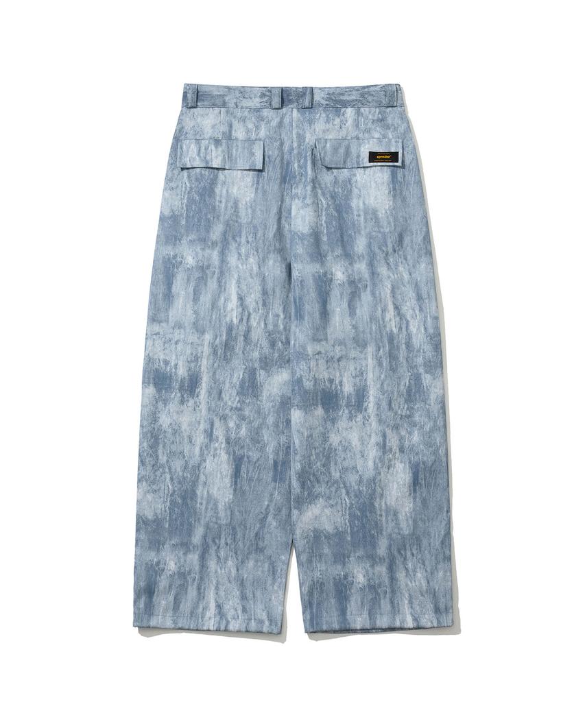 Kyumail 511 Two-Tuck Wide-Leg Zip-Fly Pants Blue