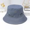Spring and summer new small eaves bucket hat men's and women's construction site dustproof breathable hat adjustable fashion sunscreen sunshade ba