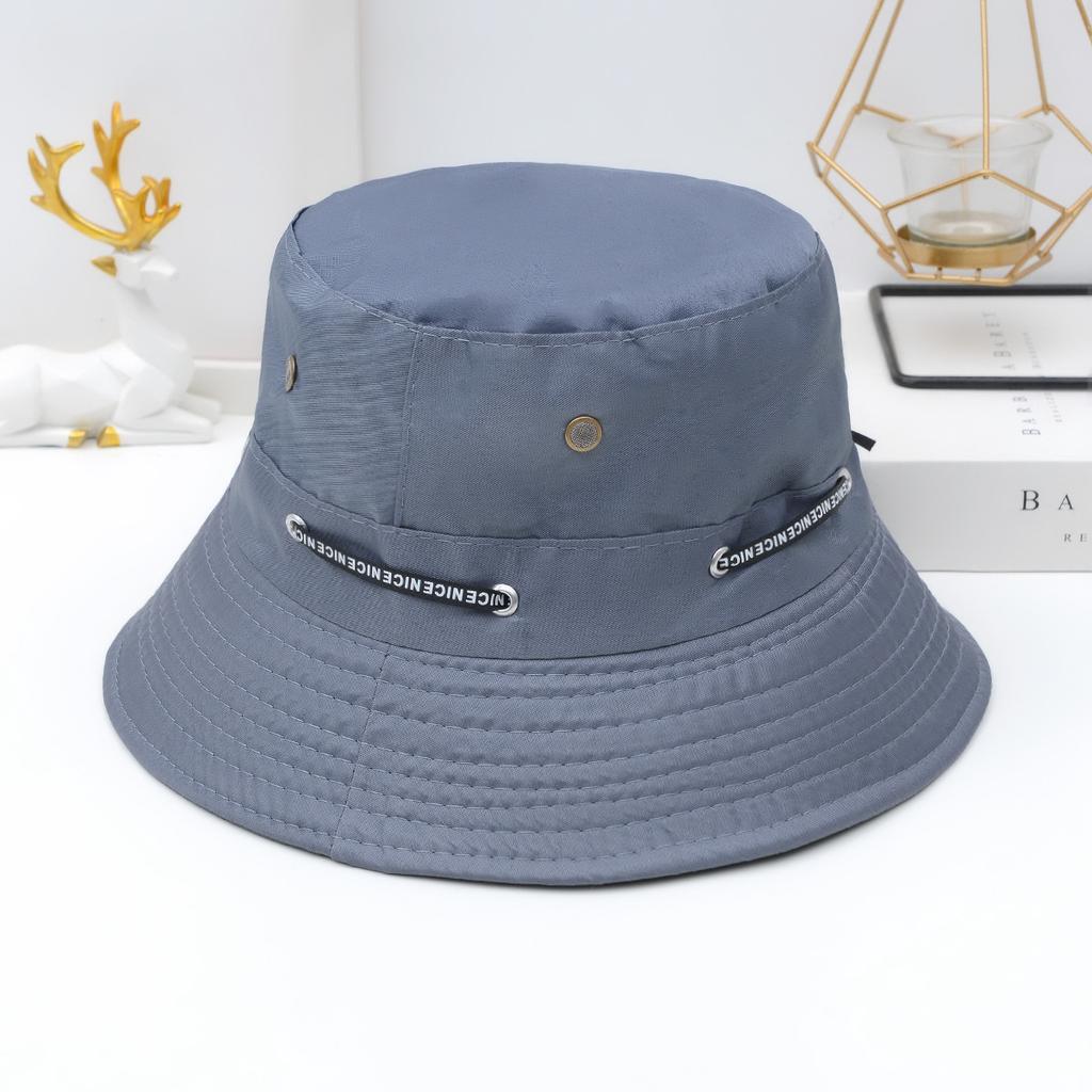 Spring and summer new small eaves bucket hat men's and women's construction site dustproof breathable hat adjustable fashion sunscreen sunshade ba