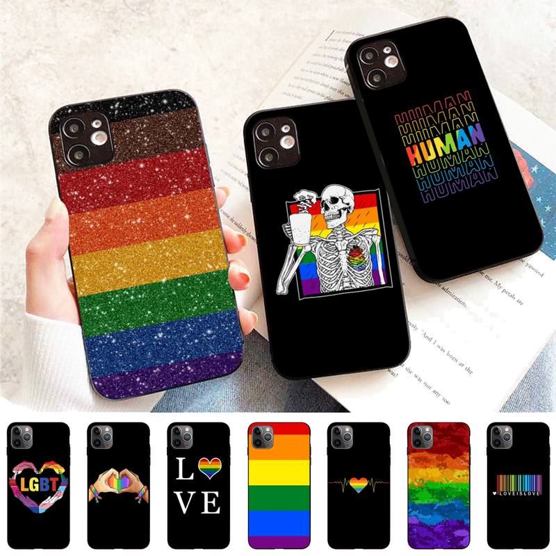 Gay Lesbian LGBT Rainbow Pride Phone Case for iPhone 11 12 13 Mini Pro Max 8 7 6 6S Plus X 5 S SE 2020 XR XS 10 case