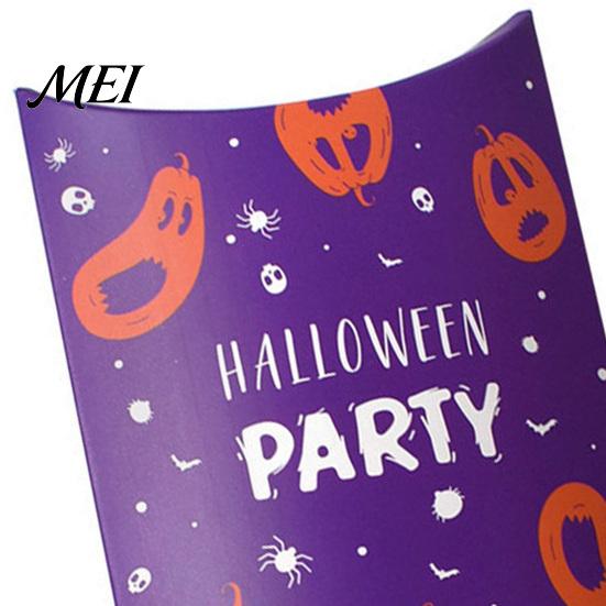 Holiday Paper Treat Bags 10 Pcs Halloween Cardboard Candy Boxes for Kids, Cute Trick or Easy Assemble Party Supplies Containers Snacks Cookie