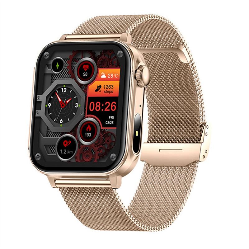 V96 Smart Watch Type-C Fast Charging BT Calling Health Monitor Strong LED Light Flashlight Men Outdoor Sports Fitness Smartwatch