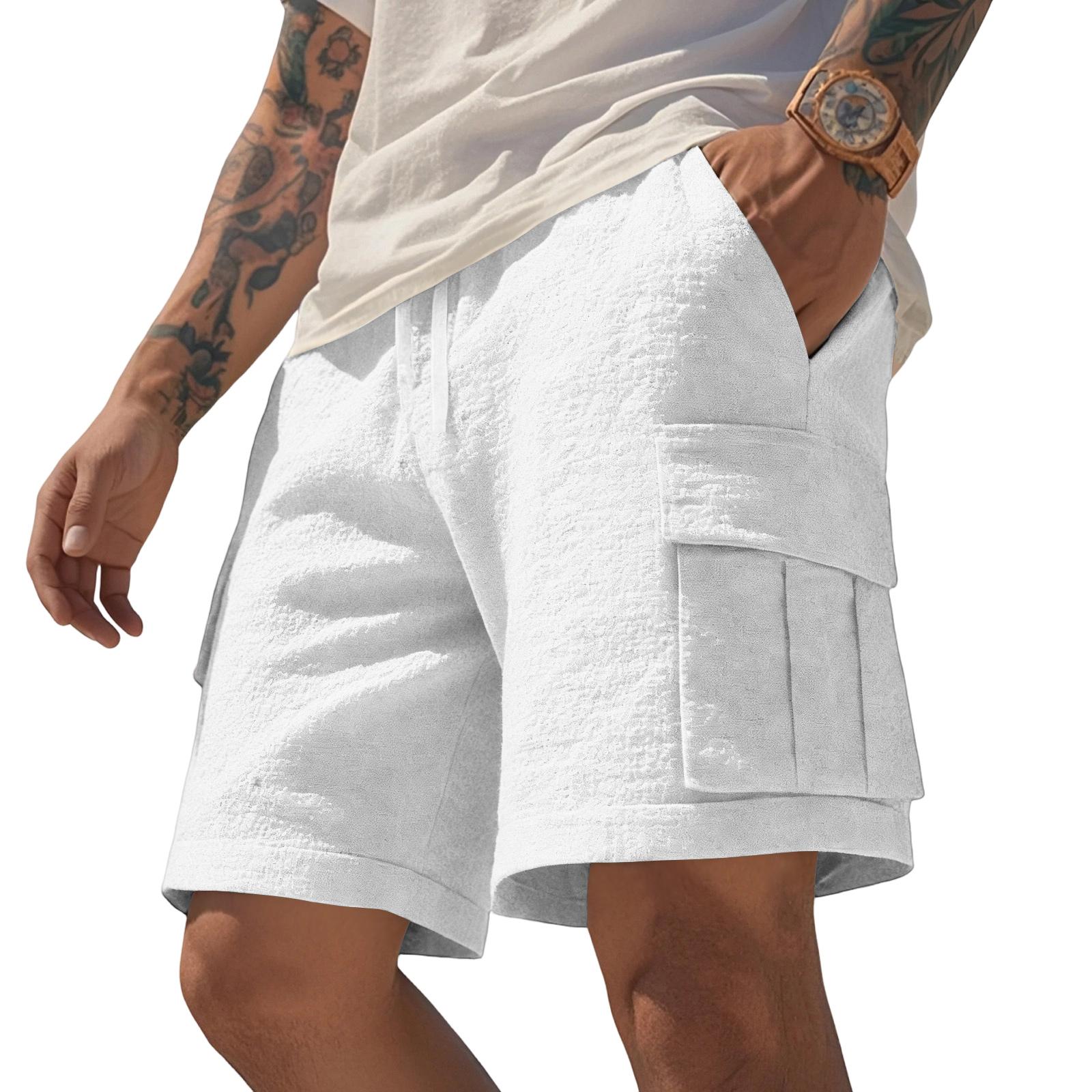 

Men s Casual Beach- Lightweight Workwear Shorts L білий