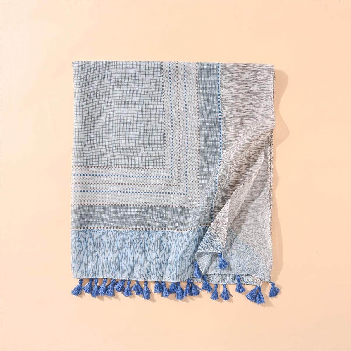 

Spring/Summer Ladies Hawaiian Style Beach Scarf Shawl Bohemian Floral Line Elements Outing Casual Accessories Latest Design