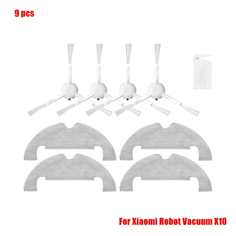 Main Side Brush Hepa Filter Mop Cloth Dust Bag For Xiaomi Robot Vacuum X10 Robot Vacuum Cleaner Parts Replacement Accessories