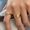 2026 Minimalist Asymmetric Moon Star Open Rings for Women Gold Color Stainless Steel Rings Fashion Jewelry Girls Gift